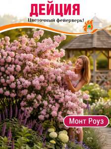 Дейция Монт Роуз (гибридная) Дейция Монт Роуз (гибридная)